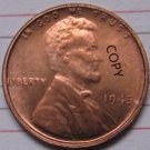 US Coin 1945 Lincoln Penny Coins Copy 95% coper manufacturing US Coin 1945 Lincoln Penny Coins Copy 95% coper manufacturing