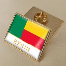 1Pcs The Republic of Benin Country Flag Brooch Lapel Pins