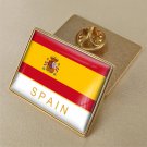 1Pcs Spain Espana Country Flag Brooch Lapel Pins-32x23mm
