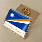 1Pcs Marshall Islands Country Flag Brooch Lapel Pins-32x23mm