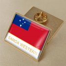 1Pcs Samoa Western Flag Brooch Lapel Pins-32x23mm