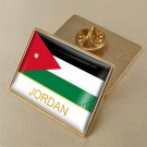 1Pcs Jordan Country Flag Brooch Lapel Pins-32x23mm