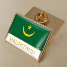 1Pcs Mauritania Country Flag Brooch Lapel Pins-32x23mm