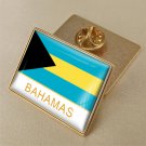 1Pcs Bahamas Country Flag Brooch Lapel Pins-32x23mm