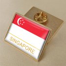 1Pcs Singapore Country Flag Brooch Lapel Pins-32x23mm