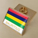 1Pcs Mauritius Country Flag Brooch Lapel Pins-32x23mm