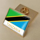 1Pcs Tanzania Country Flag Brooch Lapel Pins-32x23mm