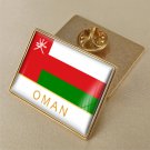 1Pcs Oman Country Flag Brooch Lapel Pins-32x23mm