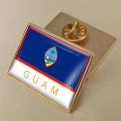 1Pcs Guam Flag Brooch Lapel Pins-32x23mm