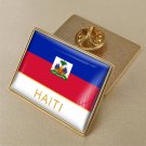 1Pcs Haiti Country Flag Brooch Lapel Pins-32x23mm