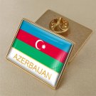 1Pcs Azerbaijan Country Flag Brooch Lapel Pins-32x23mm