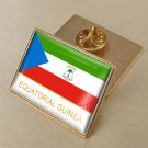 1Pcs Equatorial Guinea Country Flag Brooch Lapel Pins-32x23mm