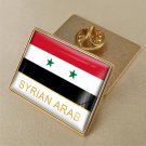 1Pcs Syrian Arab Country Flag Brooch Lapel Pins-32x23mm
