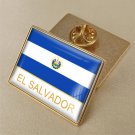 1Pcs El Salvador Country Flag Brooch Lapel Pins-32x23mm