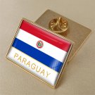 1Pcs Paraguay Country Flag Brooch Lapel Pins-32x23mm