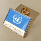 1Pcs United Nations Flag Brooch Lapel Pins-32x23mm
