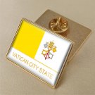 1Pcs Vatican City State Country Flag Brooch Lapel Pins-32x23mm