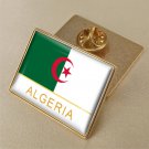 1Pcs Algeria Country Flag Brooch Lapel Pins-32x23mm
