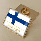 1Pcs Finland Country Flag Brooch Lapel Pins-32x23mm