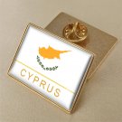 1Pcs Cyprus Country Flag Brooch Lapel Pins-32x23mm