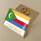 1Pcs Comoros Country Flag Brooch Lapel Pins-32x23mm