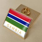 1Pcs Gambia Country Flag Brooch Lapel Pins-32x23mm