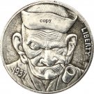 1937-D Smoker Man Buffalo Nickel Copy Coin-No Stamp 1937-D Smoker Man Buffalo Nickel Copy Coin-No Stamp