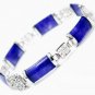 EXQUISITE 925SILVER BLUE JADE BRACELET