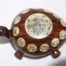 Rare Tibet rosewood carve turtle compass