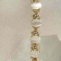 Rare white opal jade link bracelet jewelry