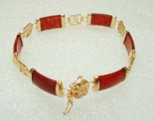 Beautiful red jade bangle bracelet