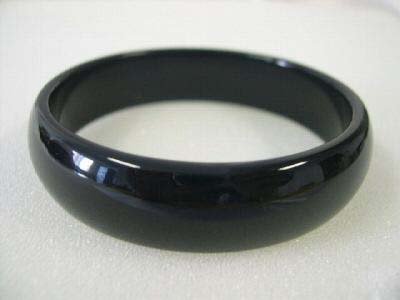 Stunning Black Jade Bangle Bracelet