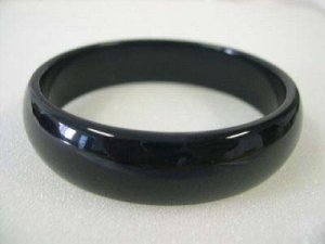 Stunning Black Jade Bangle Bracelet