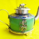Tibetan silver*Green Jade Artistic Teapot