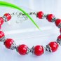 Charming Tibetan Silver Red Coral Bracelet