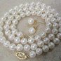 Rare Genuine white water pearl necklace and earring