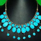 Delicate Silver Turqouise Trditional Necklace