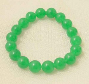 Beautiful green jade beads bracelet
