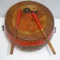 Stunning Tibetan Painting Dragon Leather Round Drum