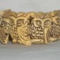 RARE Bone carve " owls " bracelet