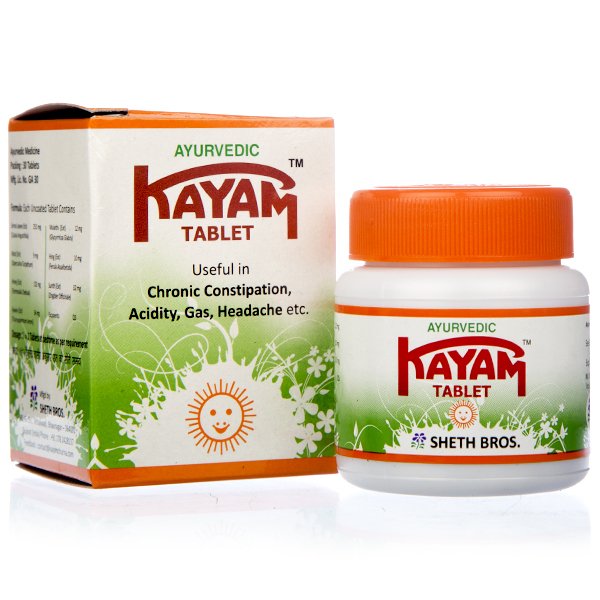 Ayurvedic KAYAM Tablet for Chronic Constipation 100gm X 2 bottle