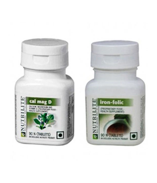 Amway Nutrilite Cal Mag D 90 N Tablet And Amway Iron Folic 90 N Tablets