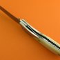 100% Handmade Damascus Steel Camel Bone Handle Liner Lock Folding Knife FS549B-2