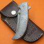 100% Handmade Full Damascus Steel Liner Lock Belt Clip Folding Knife FS546ZBC-2