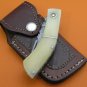 100% Handmade Damascus Steel Camel Bone Handle Slip Joint Folding Knife FS465B-2