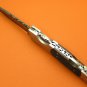 100% Handmade Limited Edition Damascus Steel Burl Wood Handle Back Lock Folding Knife LE857E-2