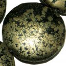 20mm natural pyrite coin gemstone loose beads
