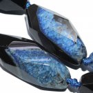 40mm Blue Faceted agate gemstone loose beads