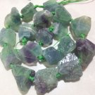 23-28mm Natural Rough Nugget Fluorite Gemstone Loose Beads 8PC