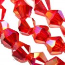 4mm Faceted Quartz Red Loose Beads